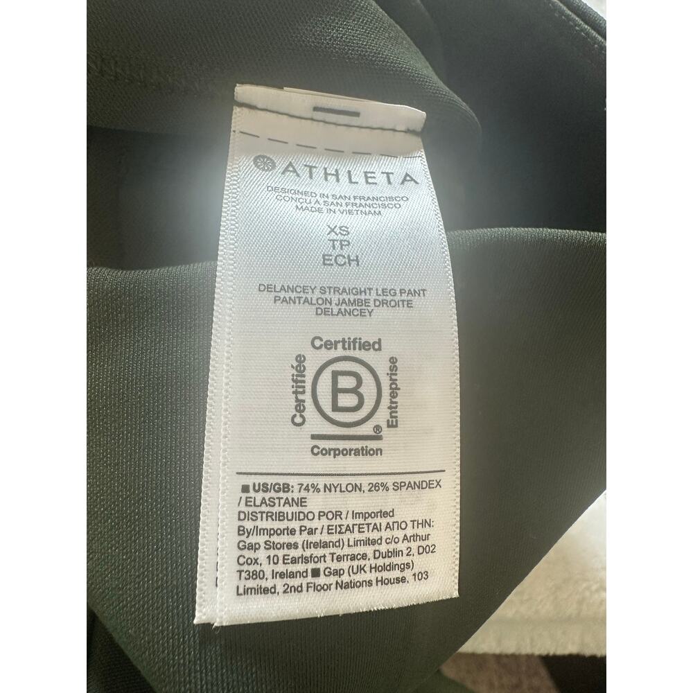 NWT Athleta Delancey Straight Leg Pants Green Size XS - Picture 7 of 8